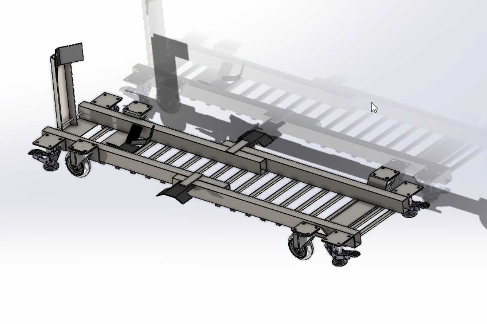 Motorcycle loading dolly CAD render