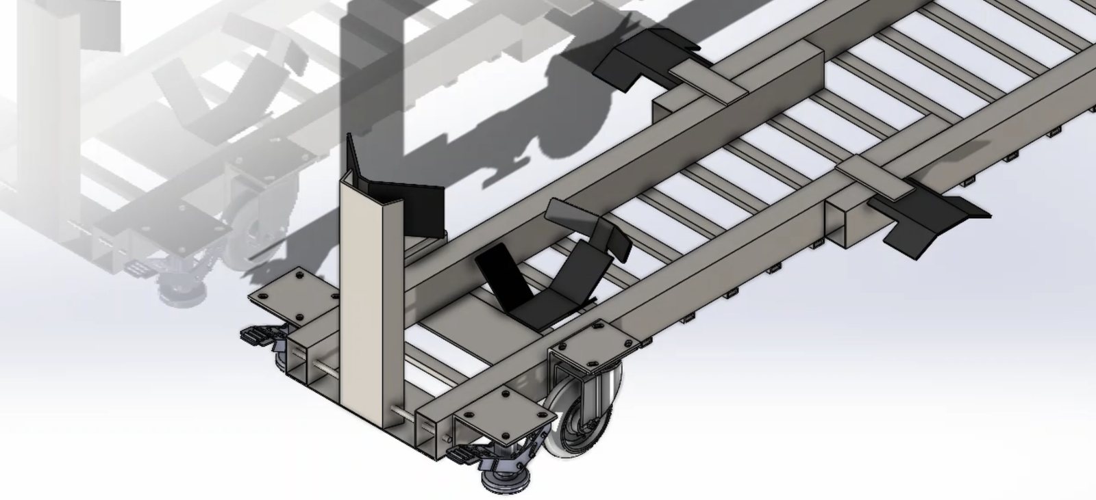 Motorcycle garage dolly CAD — full assembly