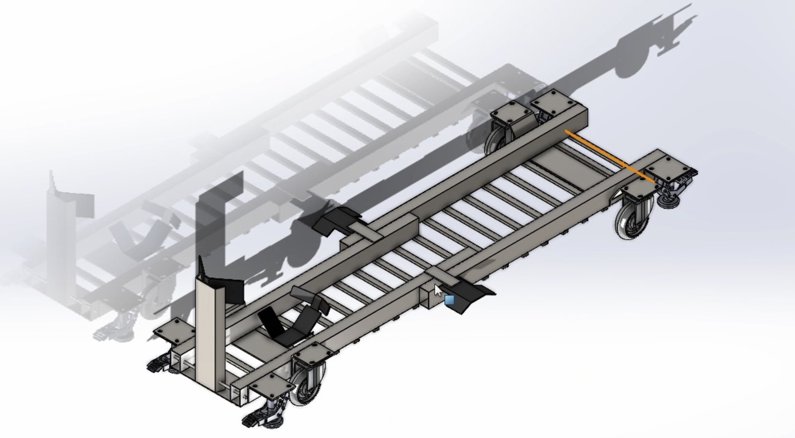 Motorcycle garage dolly — CAD design