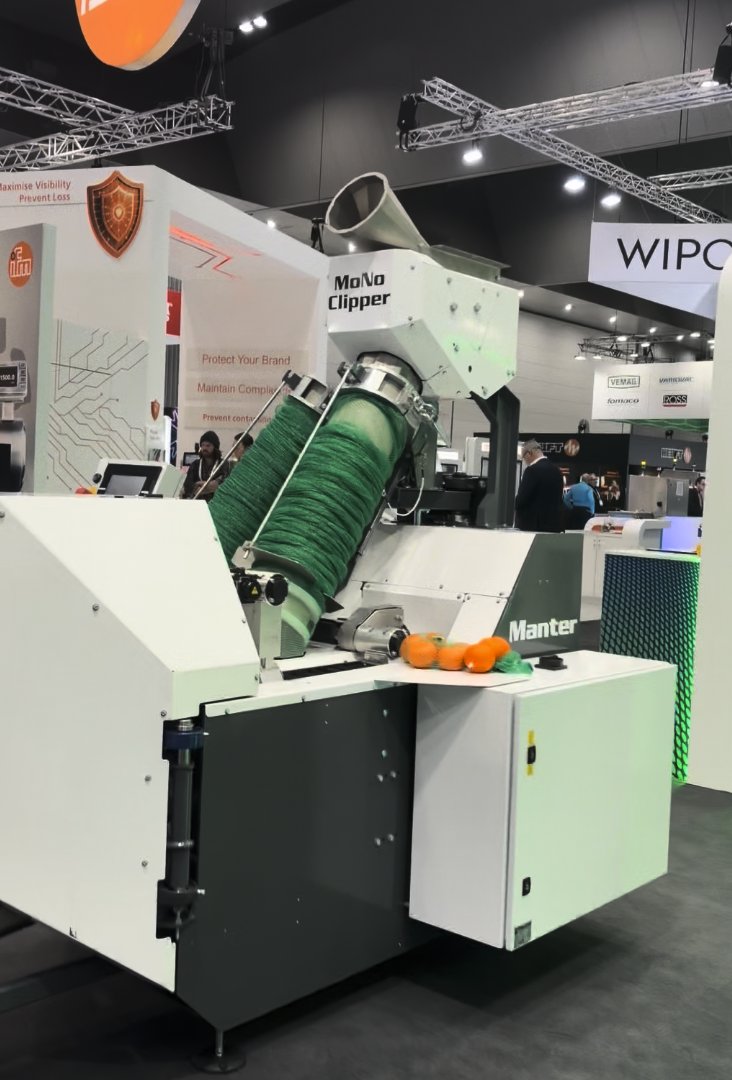 Automated packaging machine running finished product